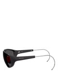 Moncler irregular sunglasses black frame 64mm lens, UK version