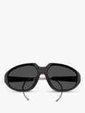 Moncler irregular sunglasses black frame 64mm lens, UK version