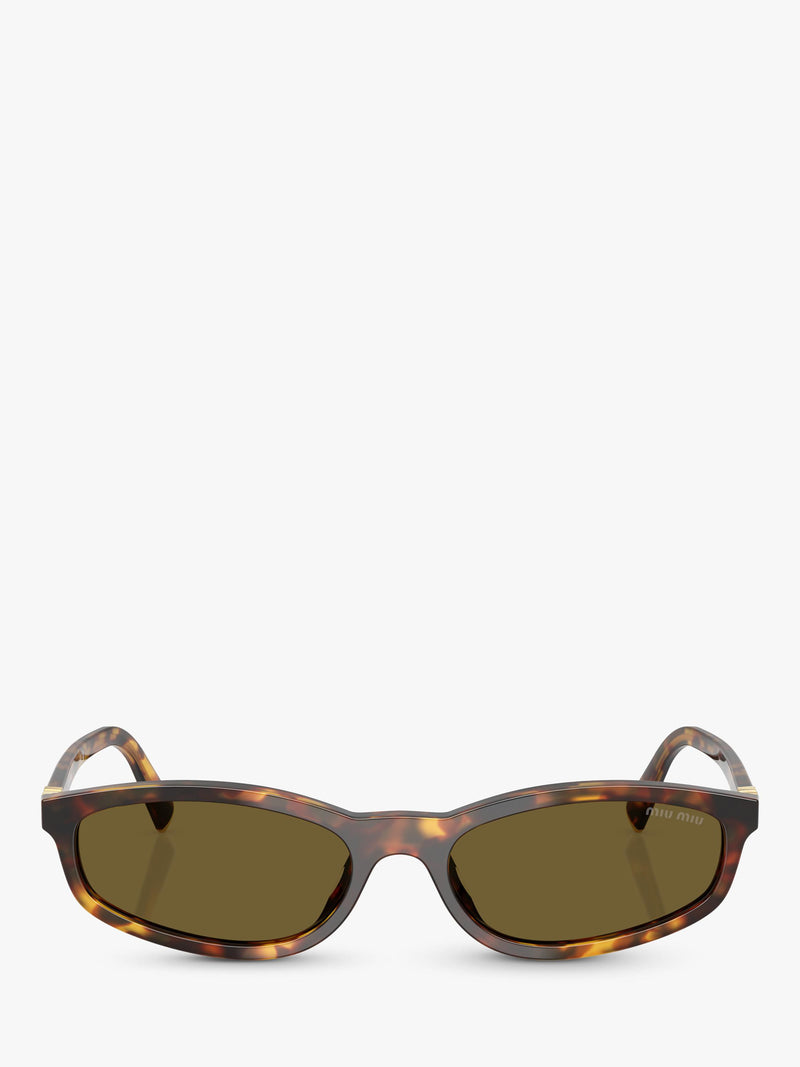 Miu Miu women's slim sunglasses Havana brown (British brand)