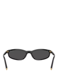 Miu Miu oval sunglasses black acetate frame, Italian design, UK version