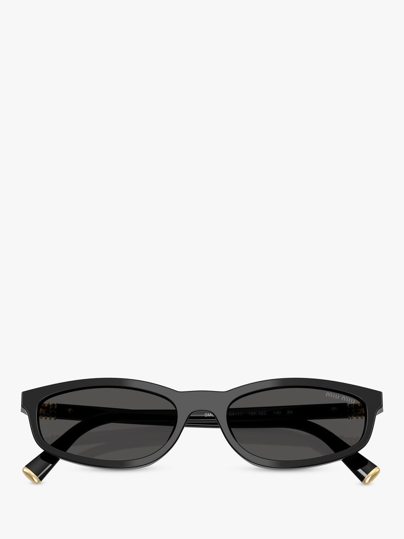 Miu Miu oval sunglasses black acetate frame, Italian design, UK version