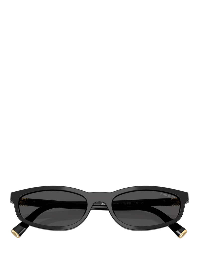 Miu Miu oval sunglasses black acetate frame, Italian design, UK version