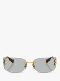 Miu Miu rectangular sunglasses 75mm lens, imported from the UK