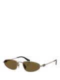Miu Miu irregular sunglasses gold/brown 52mm, imported from the UK