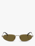 Miu Miu irregular sunglasses gold/brown 52mm, imported from the UK