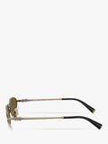 Miu Miu irregular sunglasses gold/brown 52mm, imported from the UK