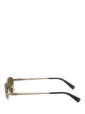 Miu Miu irregular sunglasses gold/brown 52mm, imported from the UK