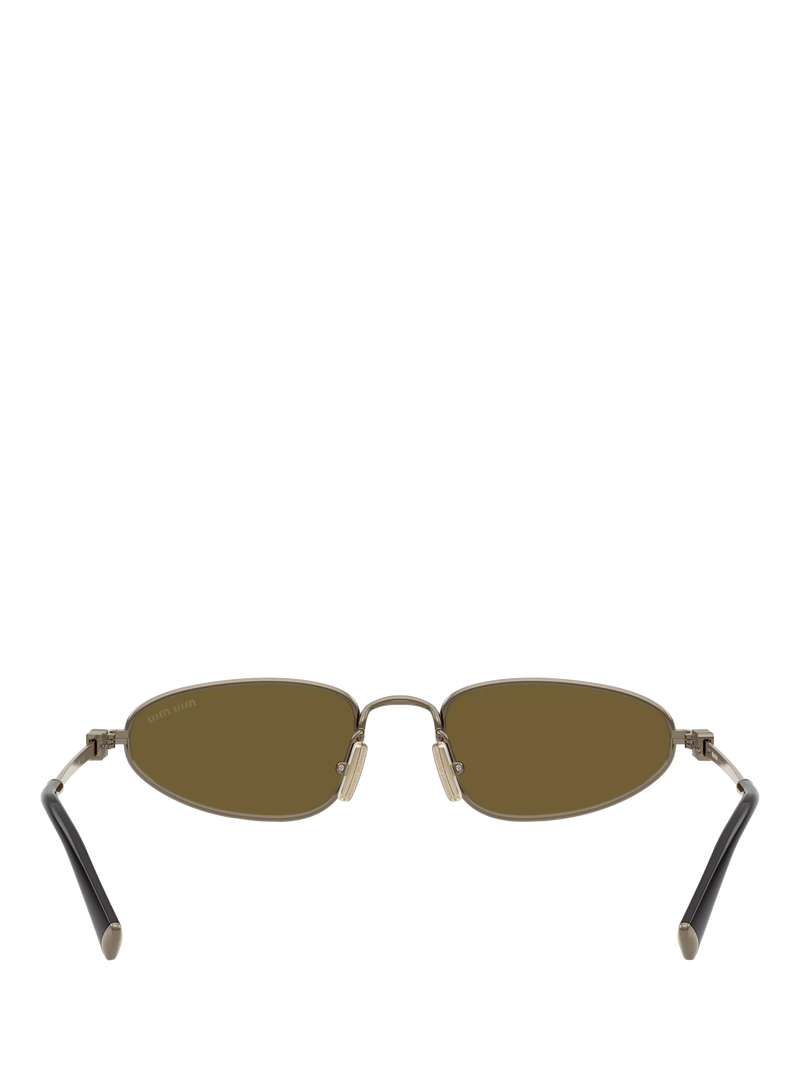 Miu Miu irregular sunglasses gold/brown 52mm, imported from the UK