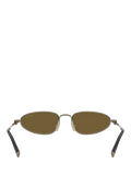 Miu Miu irregular sunglasses gold/brown 52mm, imported from the UK