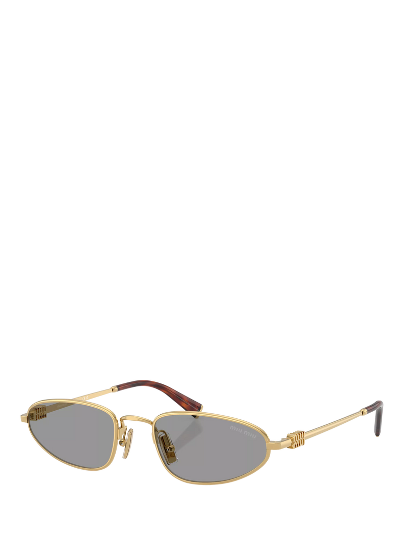 Miu Miu women's oval sunglasses gold grey, imported from the UK