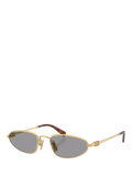 Miu Miu women's oval sunglasses gold grey, imported from the UK