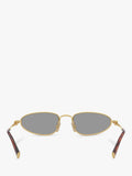 Miu Miu women's oval sunglasses gold grey, imported from the UK