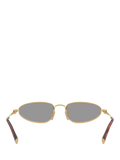 Miu Miu women's oval sunglasses gold grey, imported from the UK