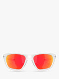 Oakley OO9431 men's polarised rectangular sunglasses grey orange, imported from the UK
