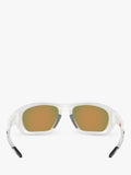 Oakley OO9431 men's polarised rectangular sunglasses grey orange, imported from the UK