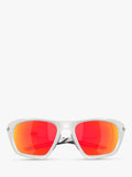 Oakley OO9431 men's polarised rectangular sunglasses grey orange, imported from the UK
