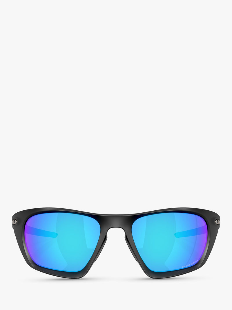 Oakley rectangular sunglasses black frame blue lenses - British product