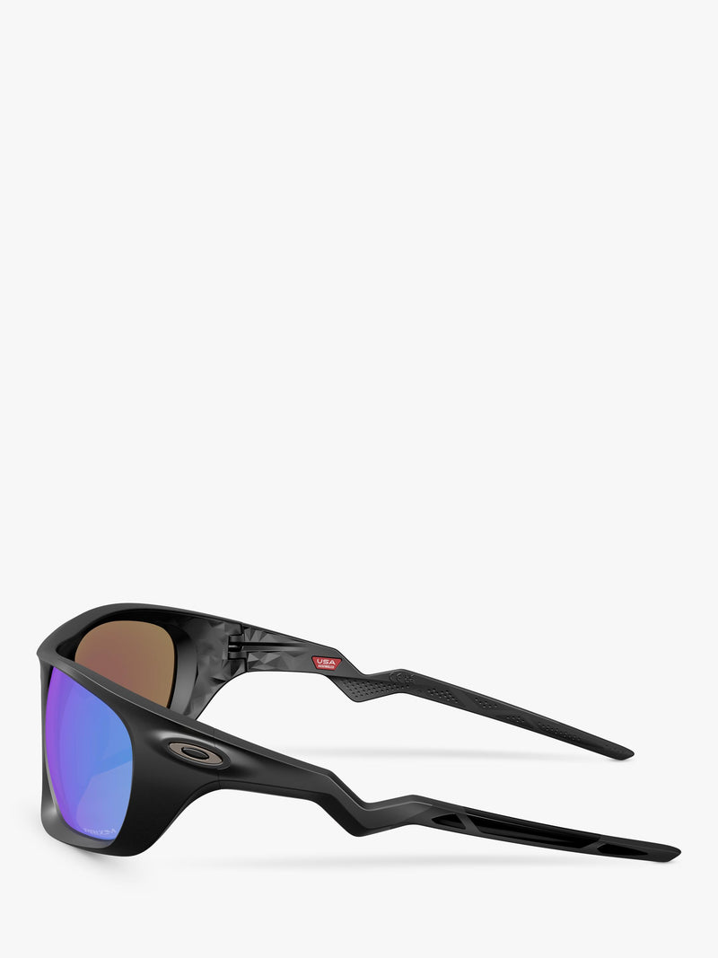 Oakley rectangular sunglasses black frame blue lenses - British product