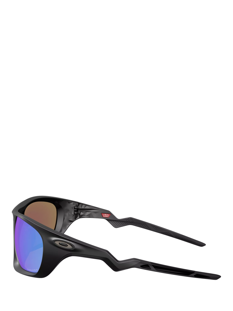 Oakley rectangular sunglasses black frame blue lenses - British product