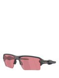 Oakley mirrored rectangular sunglasses grey/pink (British brand)