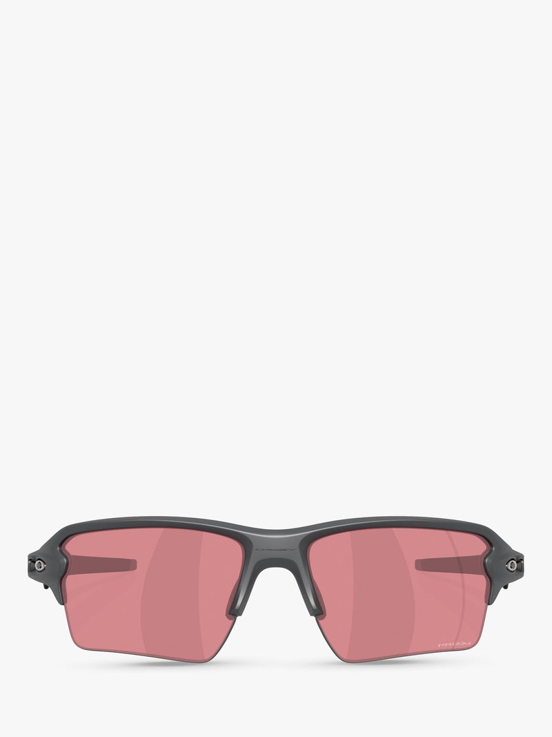 Oakley mirrored rectangular sunglasses grey/pink (British brand)