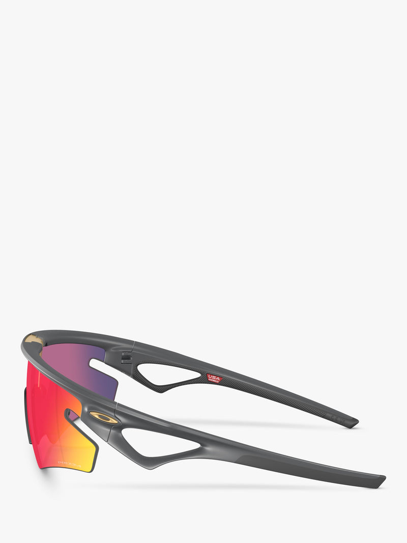Oakley OO9499 unisex irregular sunglasses grey/purple, imported from the UK