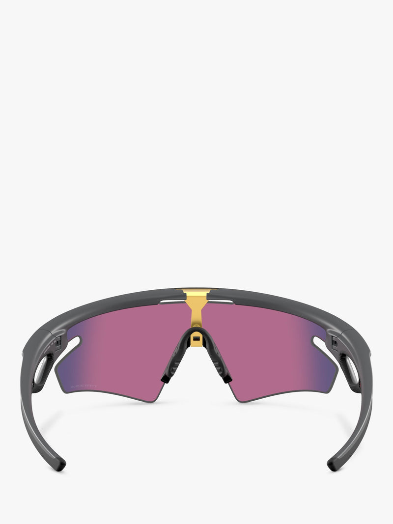 Oakley OO9499 unisex irregular sunglasses grey/purple, imported from the UK