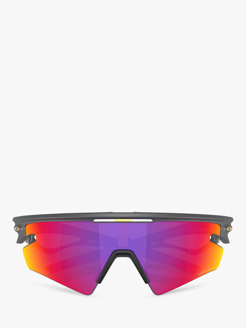 Oakley OO9499 unisex irregular sunglasses grey/purple, imported from the UK