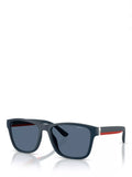 Ralph Lauren men's square sunglasses blue frame 56mm, imported from the UK