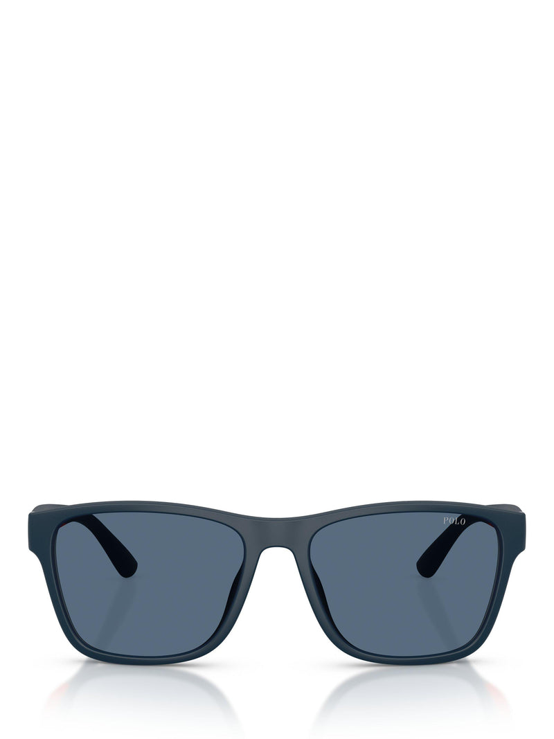 Ralph Lauren men's square sunglasses blue frame 56mm, imported from the UK