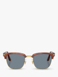 Persol square sunglasses Havana/Blue, imported from the UK
