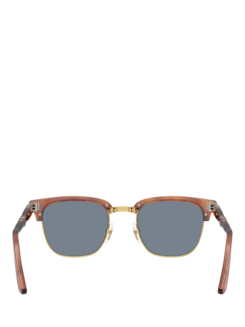 Persol square sunglasses Havana/Blue, imported from the UK