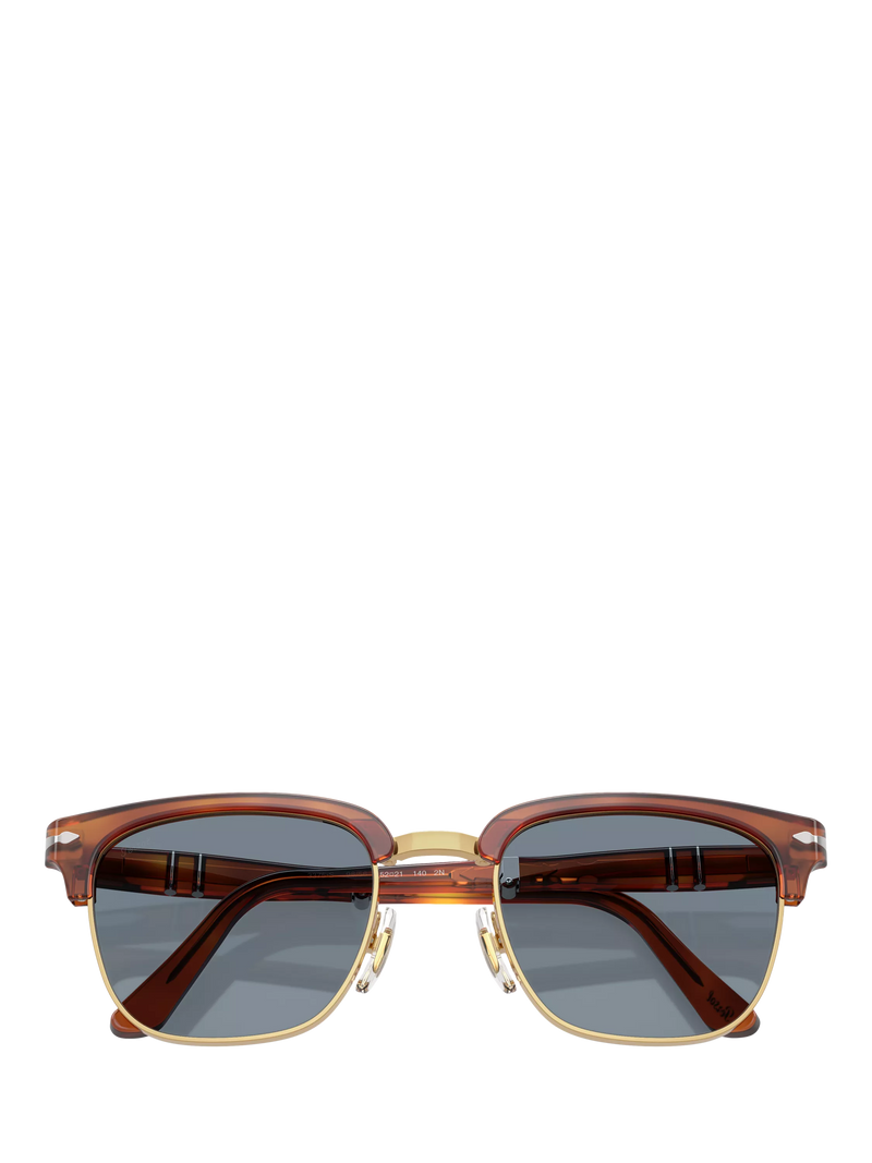 Persol square sunglasses Havana/Blue, imported from the UK