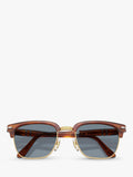 Persol square sunglasses Havana/Blue, imported from the UK