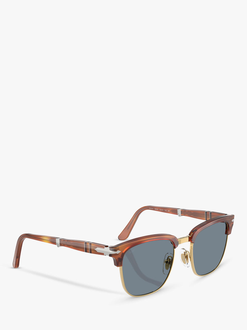 Persol square sunglasses Havana/Blue, imported from the UK
