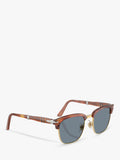 Persol square sunglasses Havana/Blue, imported from the UK