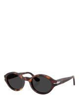 John Lewis Persol PO3378 Oval Sunglasses Havana/Grey- Buy online at McGrocer