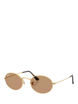 John Lewis Ray-Ban RB3547 Unisex Oval Sunglasses Gold/Brown- Buy online at McGrocer