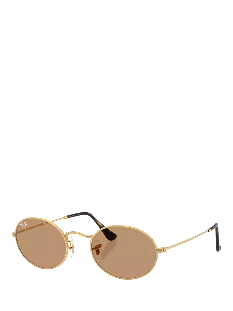Ray-Ban oval sunglasses gold and brown, UK version
