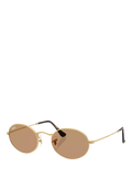 Ray-Ban oval sunglasses gold and brown, UK version