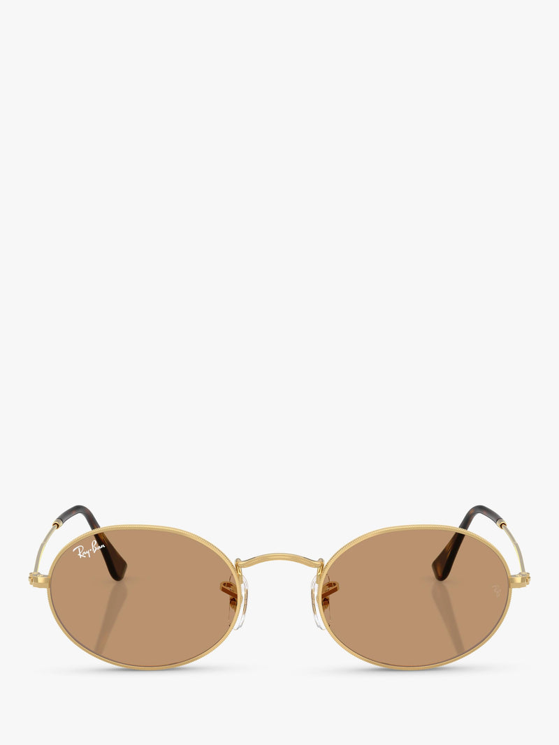 Ray-Ban oval sunglasses gold and brown, UK version