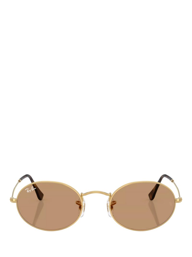 Ray-Ban oval sunglasses gold and brown, UK version
