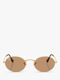 Ray-Ban oval sunglasses gold and brown, UK version