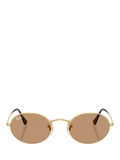 Ray-Ban oval sunglasses gold and brown, UK version