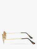 Ray-Ban oval sunglasses gold and brown, UK version