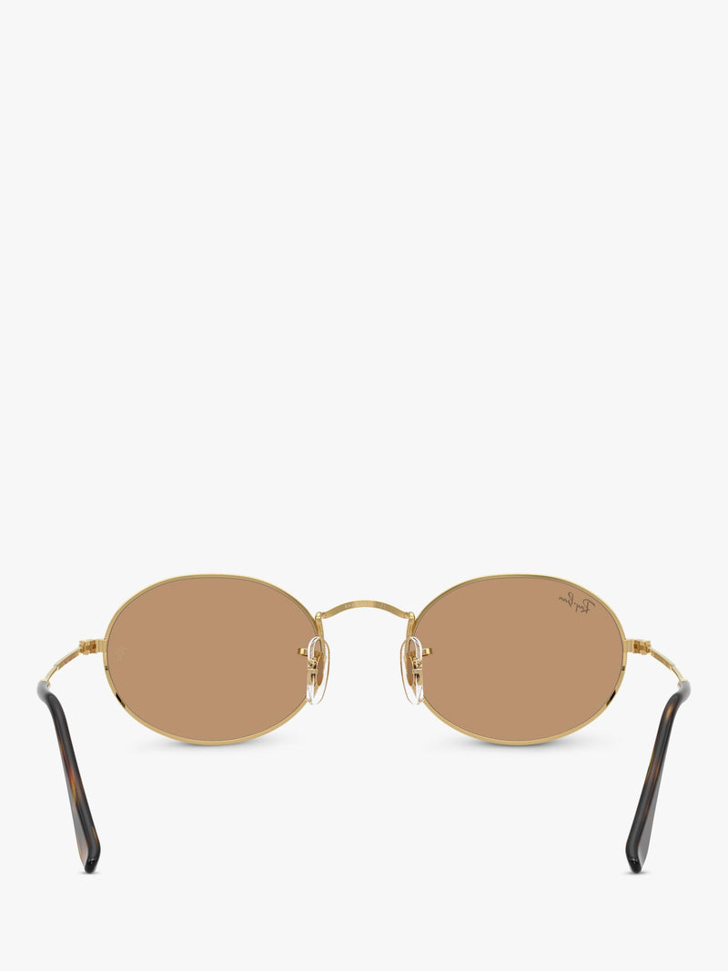 Ray-Ban oval sunglasses gold and brown, UK version