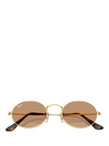 Ray-Ban oval sunglasses gold and brown, UK version