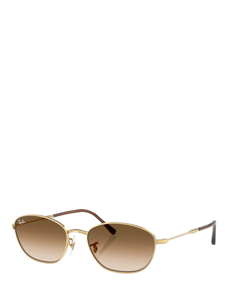 Ray-Ban RB3749 irregular sunglasses gold/brown 58mm, imported from the UK