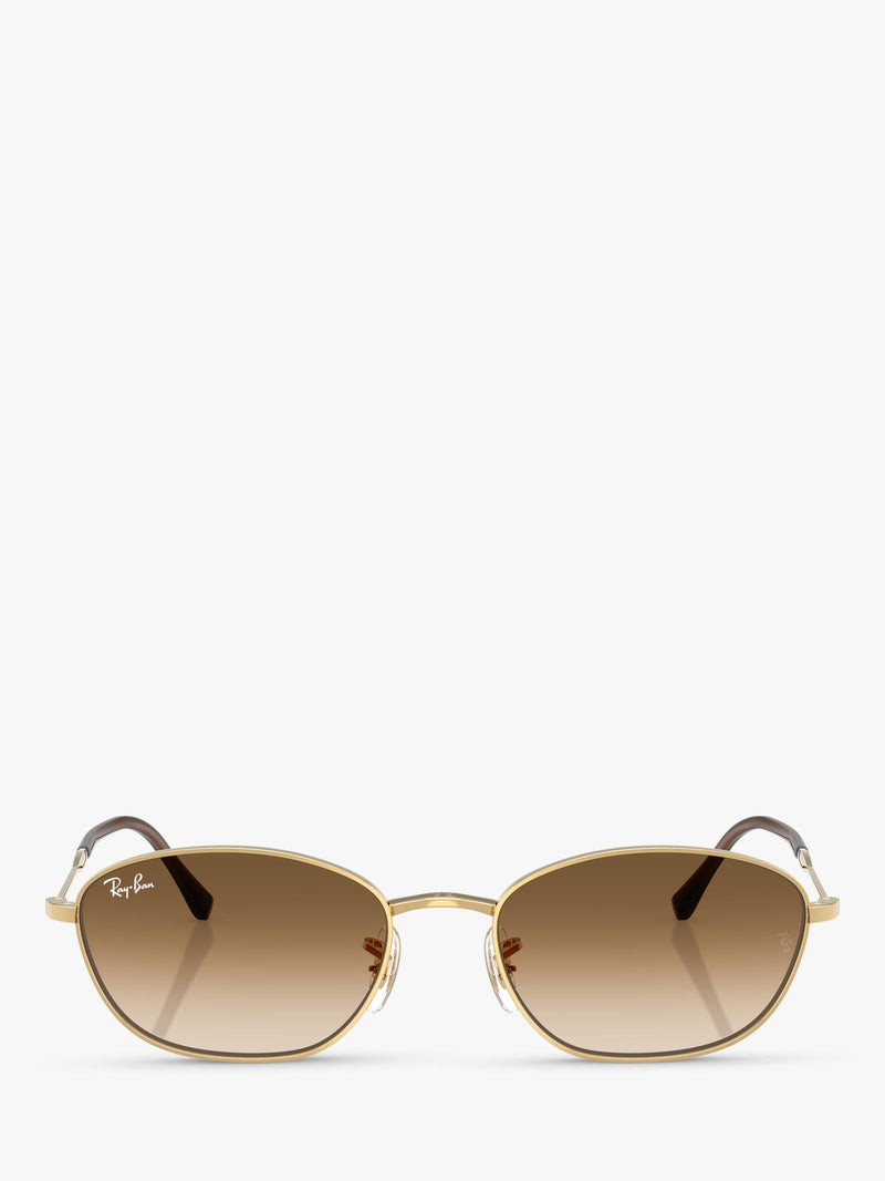 Ray-Ban RB3749 irregular sunglasses gold/brown 58mm, imported from the UK