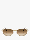 Ray-Ban RB3749 irregular sunglasses gold/brown 58mm, imported from the UK